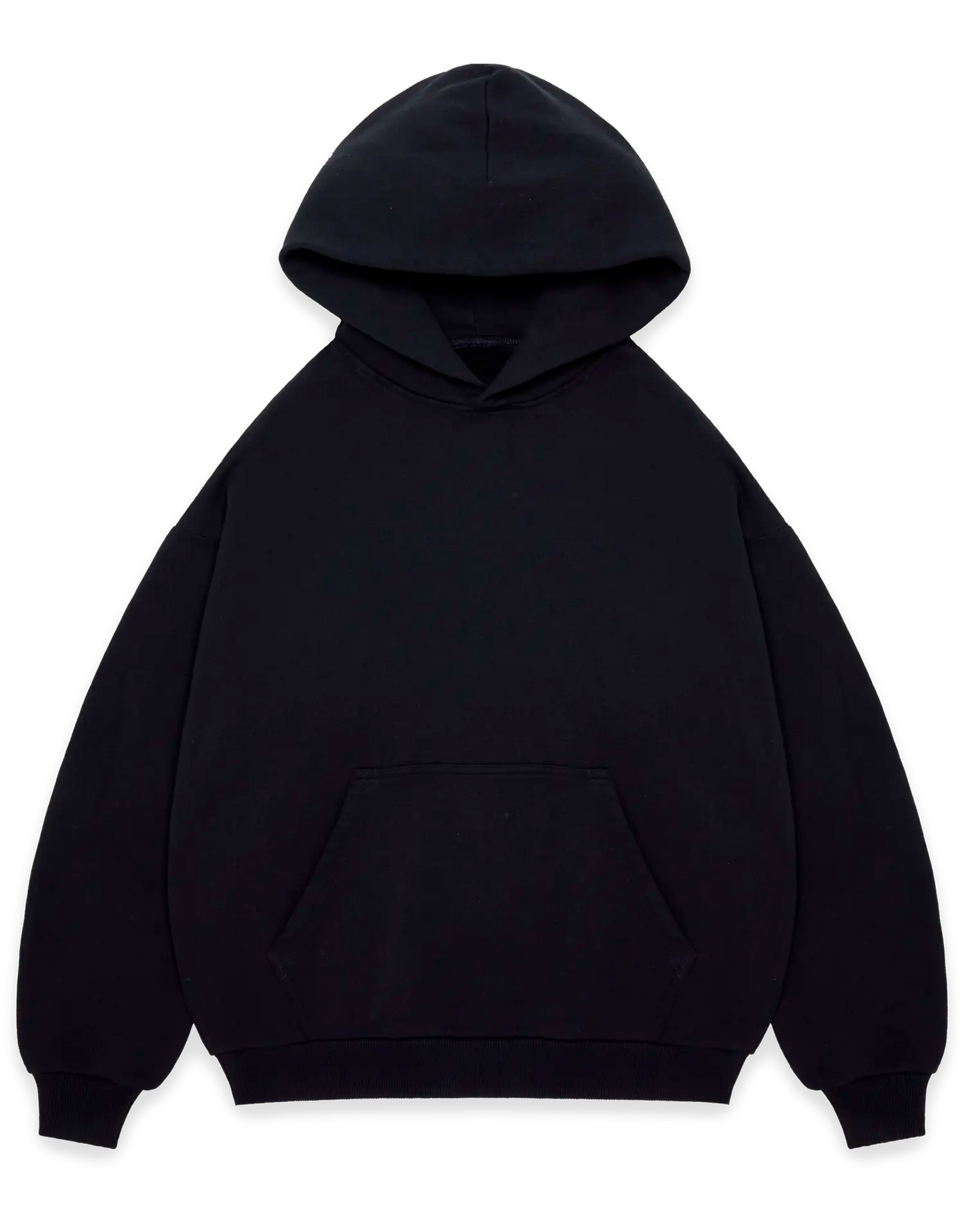 Hoodie Black Front Transparent