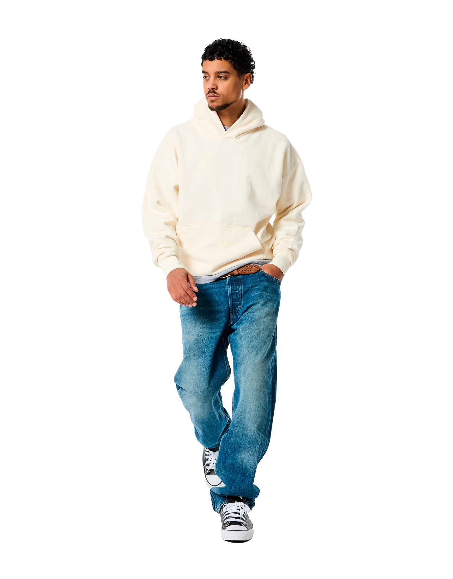 Hoodie Cream Front Transparent