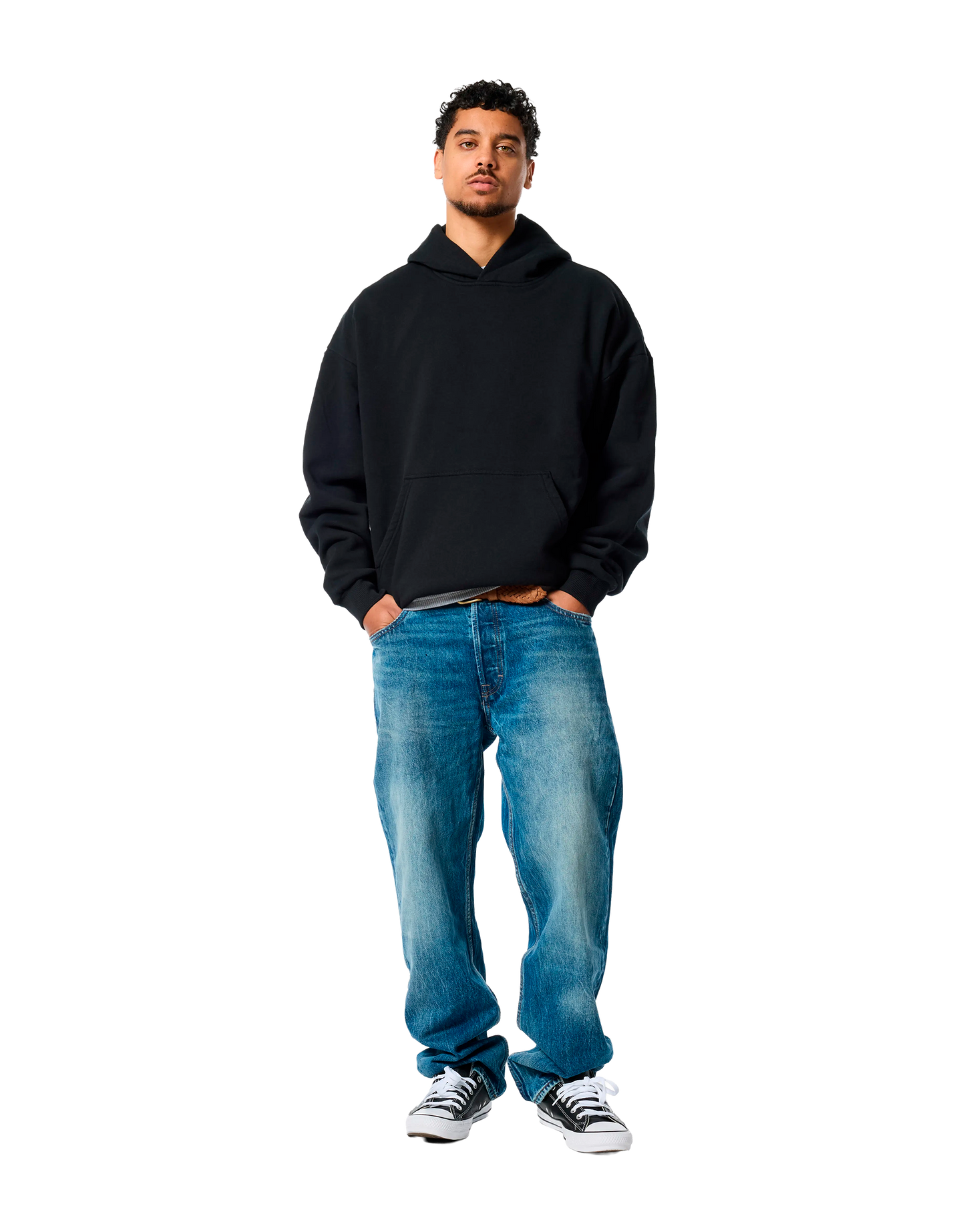 Hoodie Black Front Transparent